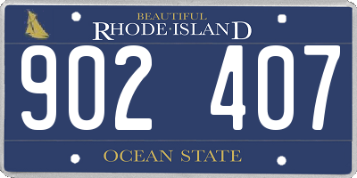 RI license plate 902407