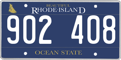 RI license plate 902408