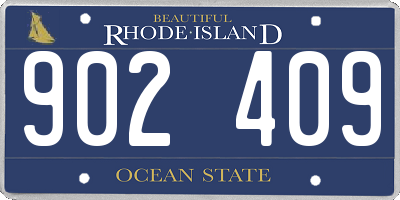 RI license plate 902409