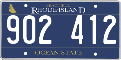 RI license plate 902412