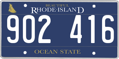 RI license plate 902416