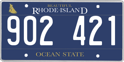 RI license plate 902421