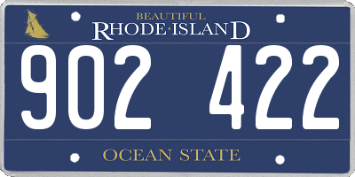 RI license plate 902422