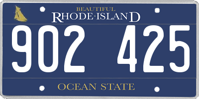 RI license plate 902425
