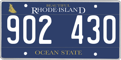 RI license plate 902430