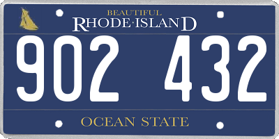 RI license plate 902432