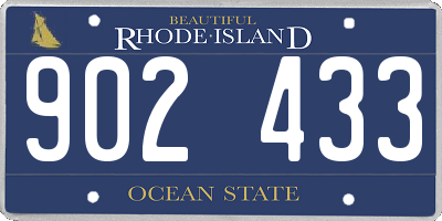 RI license plate 902433