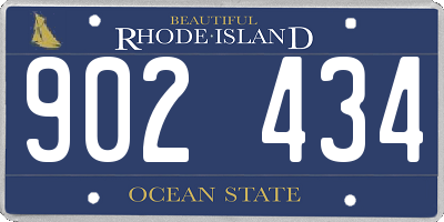 RI license plate 902434
