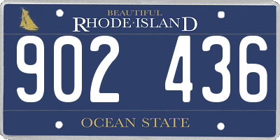 RI license plate 902436