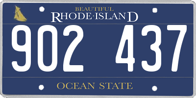RI license plate 902437