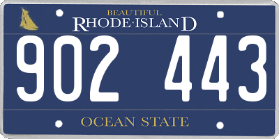 RI license plate 902443