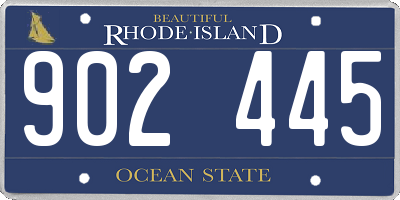 RI license plate 902445