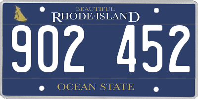 RI license plate 902452