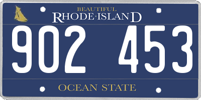 RI license plate 902453