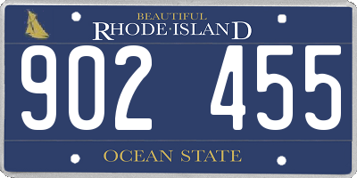 RI license plate 902455