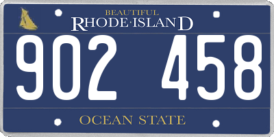 RI license plate 902458