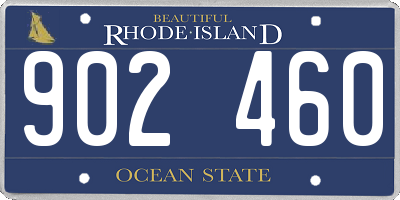 RI license plate 902460