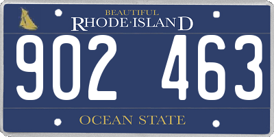 RI license plate 902463