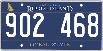 RI license plate 902468