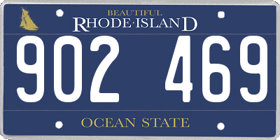 RI license plate 902469