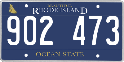 RI license plate 902473