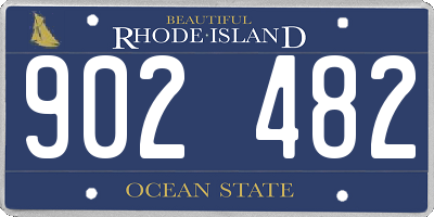 RI license plate 902482