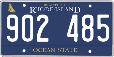 RI license plate 902485