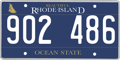 RI license plate 902486