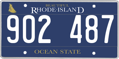 RI license plate 902487