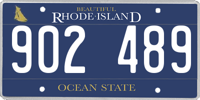 RI license plate 902489