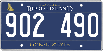 RI license plate 902490