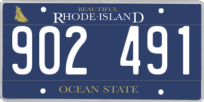 RI license plate 902491