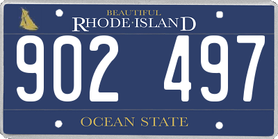 RI license plate 902497