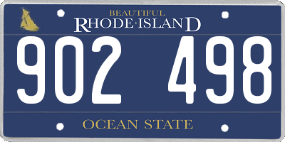 RI license plate 902498