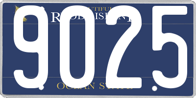RI license plate 9025