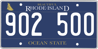 RI license plate 902500