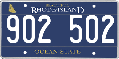 RI license plate 902502