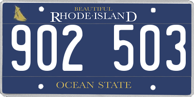RI license plate 902503
