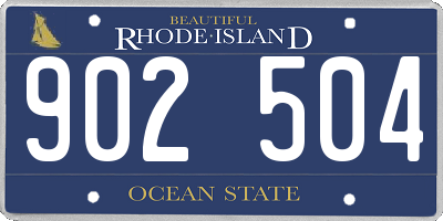 RI license plate 902504
