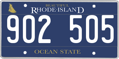 RI license plate 902505