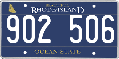 RI license plate 902506