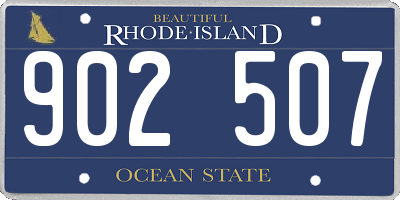 RI license plate 902507