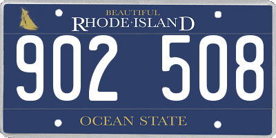 RI license plate 902508