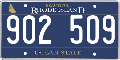 RI license plate 902509