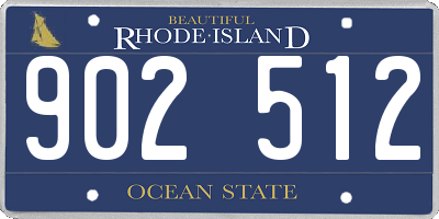 RI license plate 902512