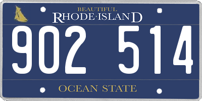 RI license plate 902514