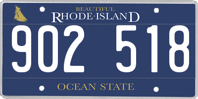 RI license plate 902518