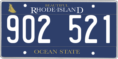 RI license plate 902521