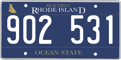 RI license plate 902531