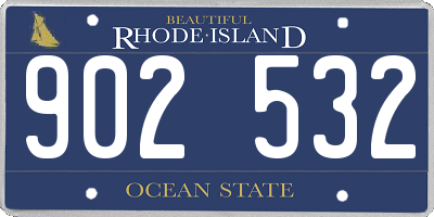 RI license plate 902532